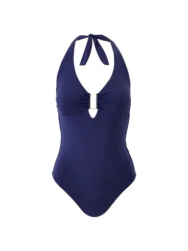 Melissa Odabash Women's Tampa Halterneck One-Piece Swimsuit - Navy | Thumbnail 1 Melissa Odabash Women's Tampa Halterneck One-Piece Swimsuit - Navy | Thumbnail 1