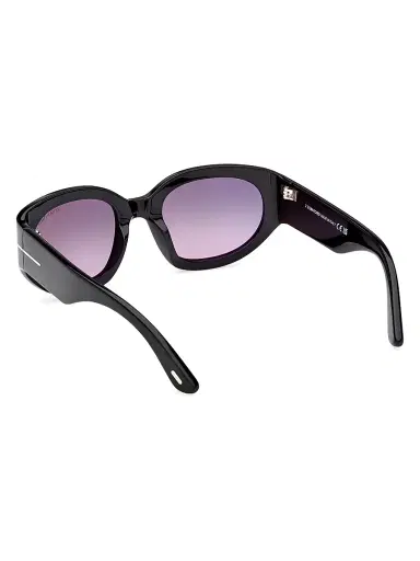 TOM FORD Women's Arizona 53MM Rectangular Sunglasses - Black Purple | Thumbnail 3 TOM FORD Women's Arizona 53MM Rectangular Sunglasses - Black Purple | Thumbnail 3