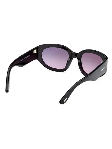 TOM FORD Women's Arizona 53MM Rectangular Sunglasses - Black Purple | Thumbnail 5 TOM FORD Women's Arizona 53MM Rectangular Sunglasses - Black Purple | Thumbnail 5
