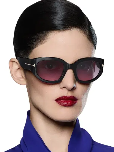 TOM FORD Women's Arizona 53MM Rectangular Sunglasses - Black Purple | Thumbnail 8 TOM FORD Women's Arizona 53MM Rectangular Sunglasses - Black Purple | Thumbnail 8