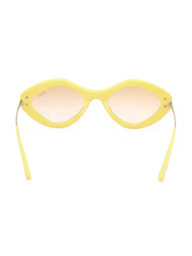 Pucci Women's 54MM Geometric Sunglasses - Yellow Gradient Peach | Thumbnail 5 Pucci Women's 54MM Geometric Sunglasses - Yellow Gradient Peach | Thumbnail 5
