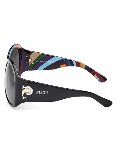 Pucci Women's 59MM Oval Sunglasses - Black | Thumbnail 3 Pucci Women's 59MM Oval Sunglasses - Black | Thumbnail 3