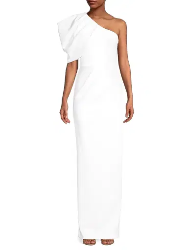 Black Halo Women's Egan One-Shoulder Gown - Whip Cream | Thumbnail 3 Black Halo Women's Egan One-Shoulder Gown - Whip Cream | Thumbnail 3
