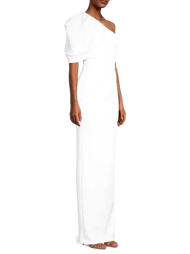 Black Halo Women's Egan One-Shoulder Gown - Whip Cream | Thumbnail 4 Black Halo Women's Egan One-Shoulder Gown - Whip Cream | Thumbnail 4