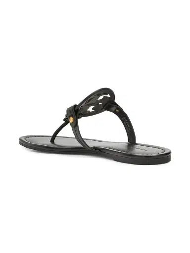 Tory Burch Women's Miller Leather Thong Sandals - Perfect Black | Thumbnail 4 Tory Burch Women's Miller Leather Thong Sandals - Perfect Black | Thumbnail 4