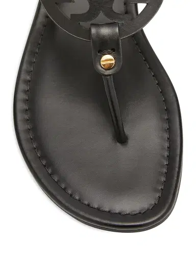 Tory Burch Women's Miller Leather Thong Sandals - Perfect Black | Thumbnail 5 Tory Burch Women's Miller Leather Thong Sandals - Perfect Black | Thumbnail 5