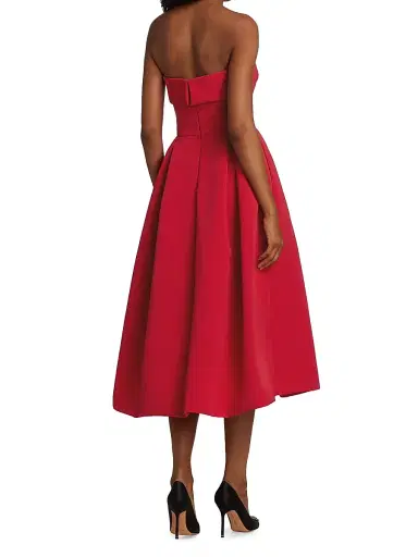 Amsale Women's Faille Strapless Dress | Thumbnail 5 Amsale Women's Faille Strapless Dress | Thumbnail 5