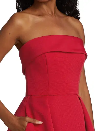 Amsale Women's Faille Strapless Dress | Thumbnail 6 Amsale Women's Faille Strapless Dress | Thumbnail 6