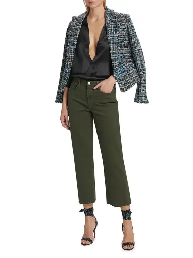 L'AGENCE Women's Dani Three-Quarter Sleeve Silk Shirt - Black | Thumbnail 2 L'AGENCE Women's Dani Three-Quarter Sleeve Silk Shirt - Black | Thumbnail 2