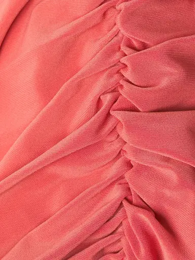 Norma Kamali Women's Diana Ruched One-Shoulder Gown - Papaya | Thumbnail 6 Norma Kamali Women's Diana Ruched One-Shoulder Gown - Papaya | Thumbnail 6