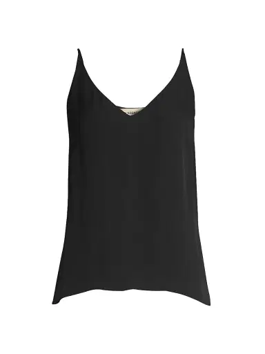 L'AGENCE Women's Gabriella V-Neck Tank - Black | Thumbnail 1 L'AGENCE Women's Gabriella V-Neck Tank - Black | Thumbnail 1