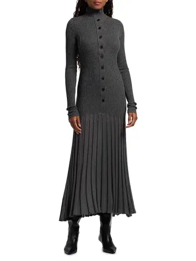 Proenza Schouler Women's Jada Ribbed Merino Maxi Dress | Thumbnail 3 Proenza Schouler Women's Jada Ribbed Merino Maxi Dress | Thumbnail 3