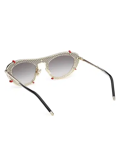 Christian Louboutin Women's Cat-Eye Sunglasses - Black Gold Black | Thumbnail 4 Christian Louboutin Women's Cat-Eye Sunglasses - Black Gold Black | Thumbnail 4