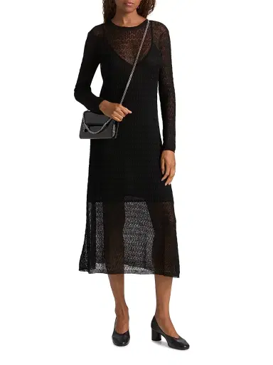 Proenza Schouler White Label Women's Miriam Sheer Crochet Maxi Dress - Black | Thumbnail 3 Proenza Schouler White Label Women's Miriam Sheer Crochet Maxi Dress - Black | Thumbnail 3