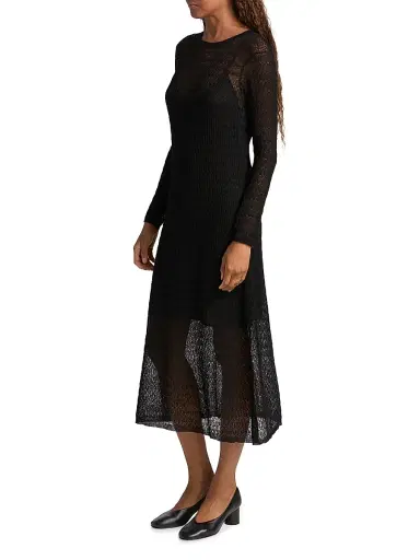 Proenza Schouler White Label Women's Miriam Sheer Crochet Maxi Dress - Black | Thumbnail 4 Proenza Schouler White Label Women's Miriam Sheer Crochet Maxi Dress - Black | Thumbnail 4