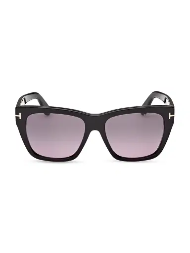 TOM FORD Women's Flynn 55MM Square Sunglasses - Black Purple | Thumbnail 2 TOM FORD Women's Flynn 55MM Square Sunglasses - Black Purple | Thumbnail 2