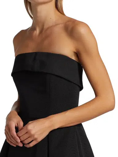 Amsale Women's Faille Strapless Dress - Black | Thumbnail 6 Amsale Women's Faille Strapless Dress - Black | Thumbnail 6