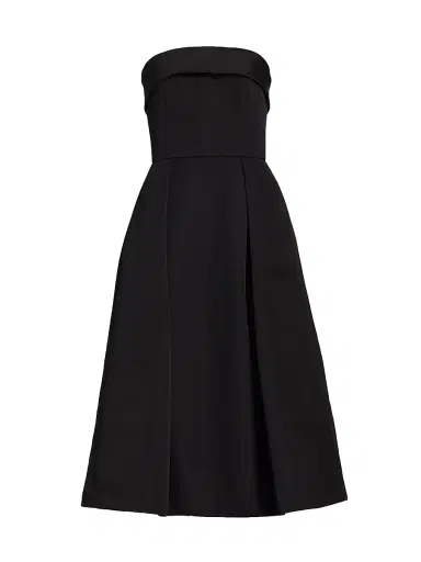 Amsale Women's Faille Strapless Dress - Black | Thumbnail 1 Amsale Women's Faille Strapless Dress - Black | Thumbnail 1