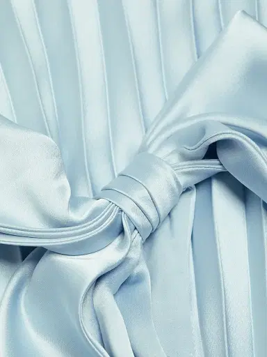 Amsale Women's Satin One-Shoulder Pleated Gown - Ice | Thumbnail 7 Amsale Women's Satin One-Shoulder Pleated Gown - Ice | Thumbnail 7