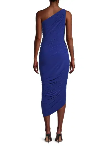 Norma Kamali Women's Diana Ruched One-Shoulder Gown - Dark Blue | Thumbnail 5 Norma Kamali Women's Diana Ruched One-Shoulder Gown - Dark Blue | Thumbnail 5