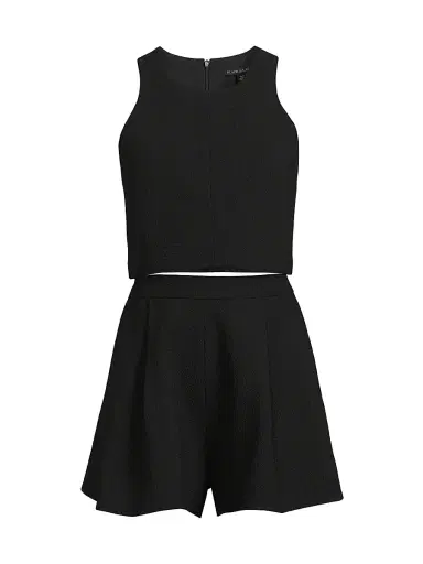 BLACK HALO Women's x Laurel Berman Sanibel Two-Piece Romper - Black | Thumbnail 1 BLACK HALO Women's x Laurel Berman Sanibel Two-Piece Romper - Black | Thumbnail 1
