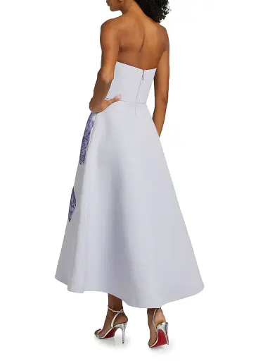 Amsale Women's Sequin Floral Strapless Cocktail Dress | Thumbnail 5 Amsale Women's Sequin Floral Strapless Cocktail Dress | Thumbnail 5