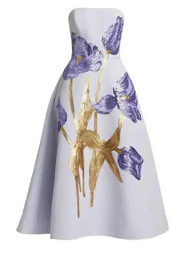 Amsale Women's Sequin Floral Strapless Cocktail Dress | Thumbnail 1 Amsale Women's Sequin Floral Strapless Cocktail Dress | Thumbnail 1