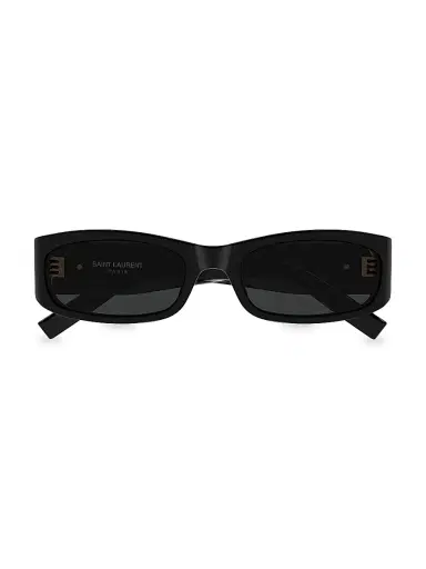 Saint Laurent Women's 55MM Rectangular Sunglasses - Black | Thumbnail 3 Saint Laurent Women's 55MM Rectangular Sunglasses - Black | Thumbnail 3