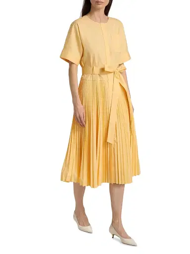 Kobi Halperin Women's Loretta Pleated Cotton-Blend Shirtdress | Thumbnail 2 Kobi Halperin Women's Loretta Pleated Cotton-Blend Shirtdress | Thumbnail 2