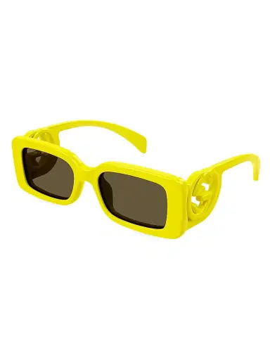 Gucci Women's Chaise Longue 54MM Rectangular Sunglasses - Yellow Dark Grey | Thumbnail 1 Gucci Women's Chaise Longue 54MM Rectangular Sunglasses - Yellow Dark Grey | Thumbnail 1