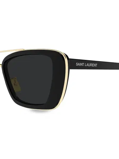 Saint Laurent Women's 50MM Rectangular Sunglasses - Black | Thumbnail 3 Saint Laurent Women's 50MM Rectangular Sunglasses - Black | Thumbnail 3