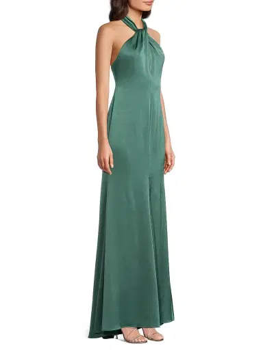 Ungaro Women's Wilde Satin Halterneck Maxi Dress - Pine | Thumbnail 4 Ungaro Women's Wilde Satin Halterneck Maxi Dress - Pine | Thumbnail 4