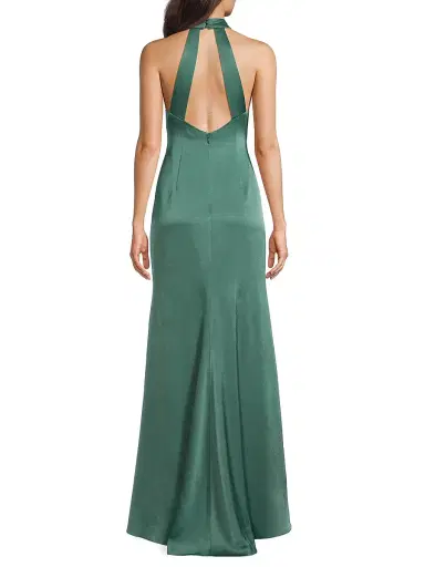 Ungaro Women's Wilde Satin Halterneck Maxi Dress - Pine | Thumbnail 5 Ungaro Women's Wilde Satin Halterneck Maxi Dress - Pine | Thumbnail 5