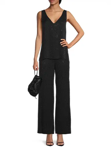 Ungaro Women's Poppi Hotfix Pants - Black | Thumbnail 2 Ungaro Women's Poppi Hotfix Pants - Black | Thumbnail 2