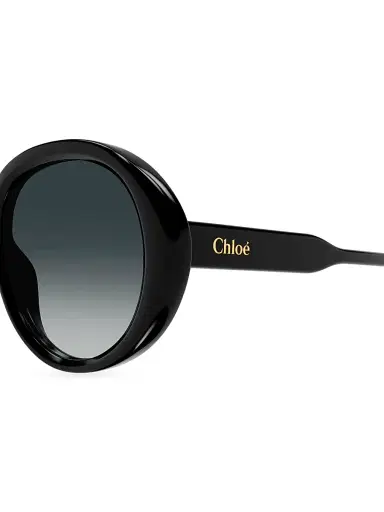 Chloé Women's Gayia 53MM Acetate Round Sunglasses - Black Grey Gradient | Thumbnail 3 Chloé Women's Gayia 53MM Acetate Round Sunglasses - Black Grey Gradient | Thumbnail 3