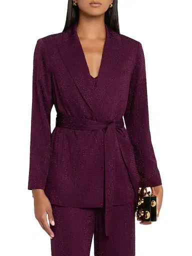 Ungaro Women's Willow Hotfix Stretch-Silk Self-Tie Jacket | Thumbnail 3 Ungaro Women's Willow Hotfix Stretch-Silk Self-Tie Jacket | Thumbnail 3