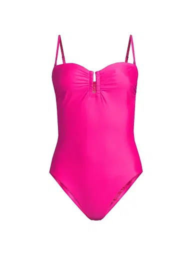 Kobi Halperin Women's Becca Strapless One-Piece Swimsuit - Fuschia | Thumbnail 1 Kobi Halperin Women's Becca Strapless One-Piece Swimsuit - Fuschia | Thumbnail 1