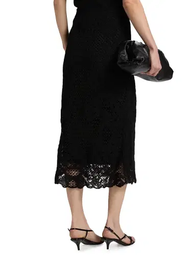 Kobi Halperin Women's Lainey Crochet Midi-Skirt - Black | Thumbnail 5 Kobi Halperin Women's Lainey Crochet Midi-Skirt - Black | Thumbnail 5