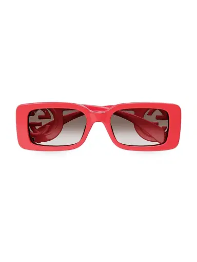 Gucci Women's Chaise Longue 54MM Rectangular Sunglasses - Red | Thumbnail 4 Gucci Women's Chaise Longue 54MM Rectangular Sunglasses - Red | Thumbnail 4