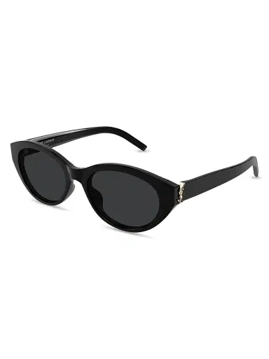 Saint Laurent Women's Monogram Hinge 54MM Round Sunglasses - Black | Thumbnail 1 Saint Laurent Women's Monogram Hinge 54MM Round Sunglasses - Black | Thumbnail 1