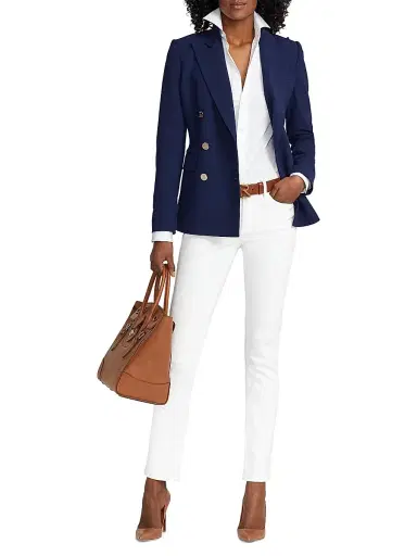 Ralph Lauren Collection Women's Iconic Style Camden Double-Breasted Blazer - Navy - Size 16 | Thumbnail 2 Ralph Lauren Collection Women's Iconic Style Camden Double-Breasted Blazer - Navy - Size 16 | Thumbnail 2