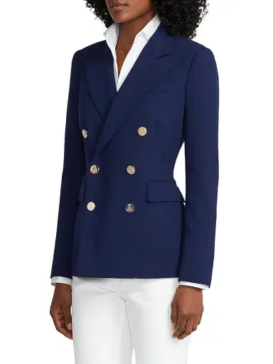 Ralph Lauren Collection Women's Iconic Style Camden Double-Breasted Blazer - Navy - Size 16 | Thumbnail 4 Ralph Lauren Collection Women's Iconic Style Camden Double-Breasted Blazer - Navy - Size 16 | Thumbnail 4