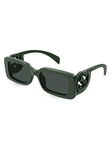 Gucci Women's Chaise Longue 54MM Rectangular Sunglasses - Grey | Thumbnail 1 Gucci Women's Chaise Longue 54MM Rectangular Sunglasses - Grey | Thumbnail 1
