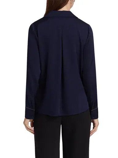Kobi Halperin Women's Ceanna Chain Long-Sleeve Blouse - Midnight Blue | Thumbnail 5 Kobi Halperin Women's Ceanna Chain Long-Sleeve Blouse - Midnight Blue | Thumbnail 5