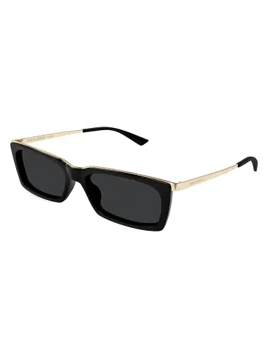 Saint Laurent Women's 57MM Rectangular Metal Sunglasses - Gold Black | Thumbnail 1 Saint Laurent Women's 57MM Rectangular Metal Sunglasses - Gold Black | Thumbnail 1