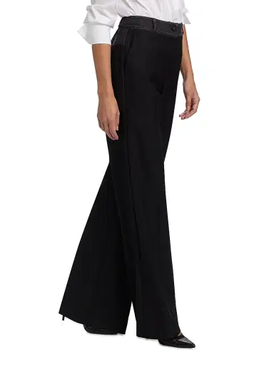 Kobi Halperin Women's Poe Denim & Twill Wide-Leg Pants - Black | Thumbnail 4 Kobi Halperin Women's Poe Denim & Twill Wide-Leg Pants - Black | Thumbnail 4