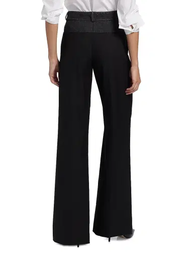 Kobi Halperin Women's Poe Denim & Twill Wide-Leg Pants - Black | Thumbnail 5 Kobi Halperin Women's Poe Denim & Twill Wide-Leg Pants - Black | Thumbnail 5