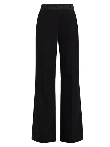 Kobi Halperin Women's Poe Denim & Twill Wide-Leg Pants - Black | Thumbnail 1 Kobi Halperin Women's Poe Denim & Twill Wide-Leg Pants - Black | Thumbnail 1