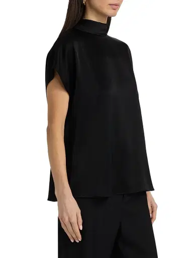 Ungaro Women's Corey Tie-Detail Satin Blouse - Black - Size XL | Thumbnail 4 Ungaro Women's Corey Tie-Detail Satin Blouse - Black - Size XL | Thumbnail 4