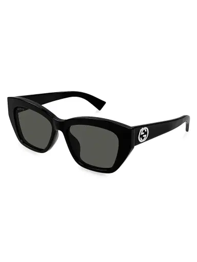 Gucci Women's GG Muse 55MM Cat-Eye Sunglasses - Black Silver Black | Thumbnail 1 Gucci Women's GG Muse 55MM Cat-Eye Sunglasses - Black Silver Black | Thumbnail 1
